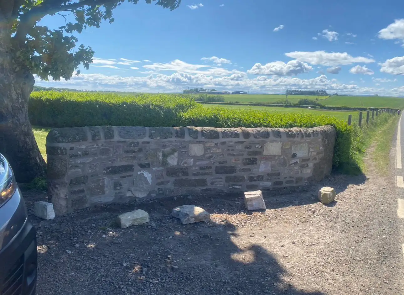 North Berwick: Damaged Wall (2 of 2)