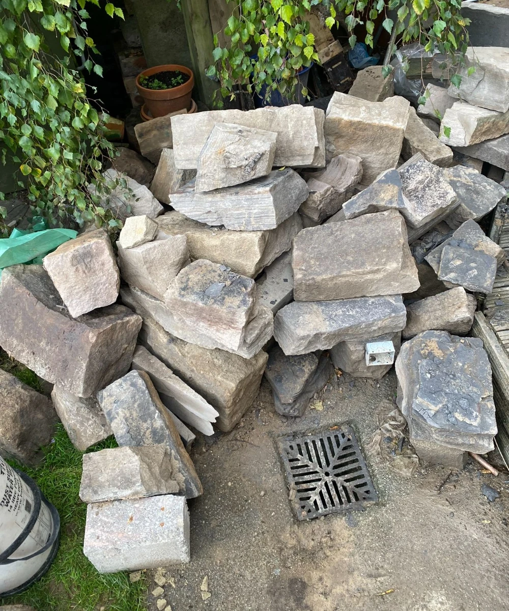 leftover stone from clients renovation